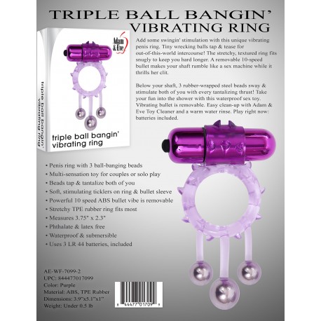 Triple Ball Bangin Vibrating Ring