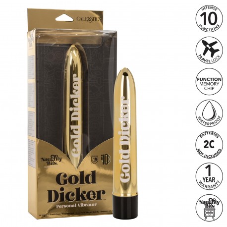 Naughty Bits Gold Dicker Personal Vibrator