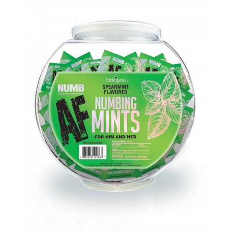Numb Af - Spearmint Flavored Numbing Mints -  Display - 100 Pcs
