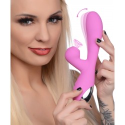 Shegasm 5 Star 7x Suction Come- Hither Silicone  Rabbit - Pink