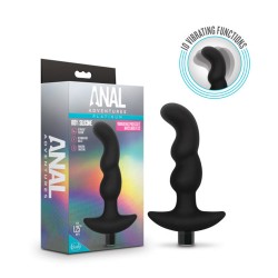 Anal Adventures&xA0;- Platinum - Silicone Vibrating  Prostate Massager 03&xA0;- Black