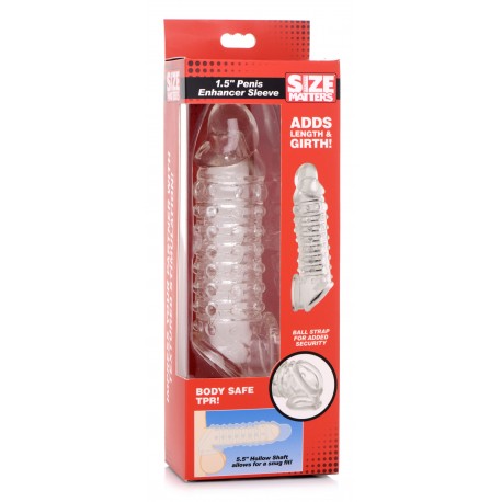 1.5 Inch Penis Enhancer Sleeve - Clear