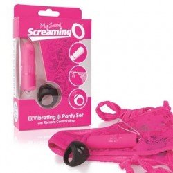 My Secret Screaming O Vibrating Panty Set with Remote Control Ring - Pink