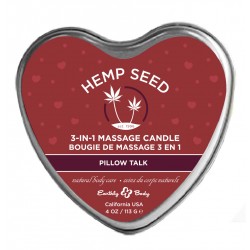 Hemp Seed 3-in-1 Massage Candle -  Pillow Talk -  4 Oz