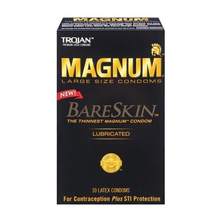 Trojan Magnum Bareskin Large Size Condoms - 10 Pack 