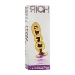 Rich R10 Gold Plug - 4.9 Inch - Purple Sapphire 
