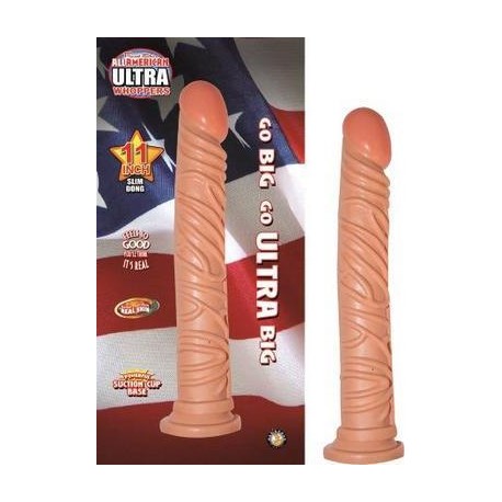 All American Ultra Whoppers - 11 in Slim Head Dong - Flesh 