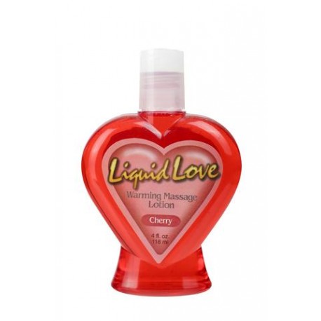 Liquid Love Warming Massage Lotion Cherry- 4 oz.