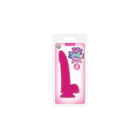 Jelly Rancher Smooth Rider Dong - 5 Inches - Pink 