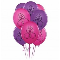 Pecker Balloons - Pink and Purple 8 Pieces 