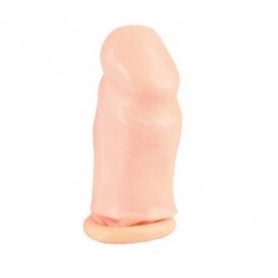 Latex Extension Smooth Cock Head 3-inch - Ivory 