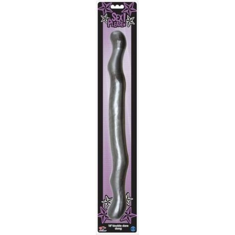 Sex Please Double Dare Dong 18-inch - Silver 
