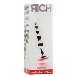 Rich R5 Silver Plug - 4.9 Inch - Red Sapphire 