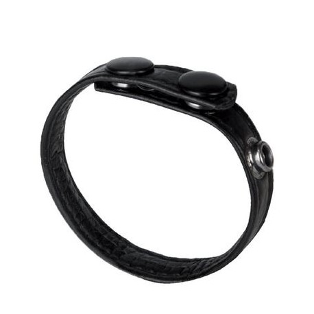 The Macho Collection 3-Snap Cock Ring - Black