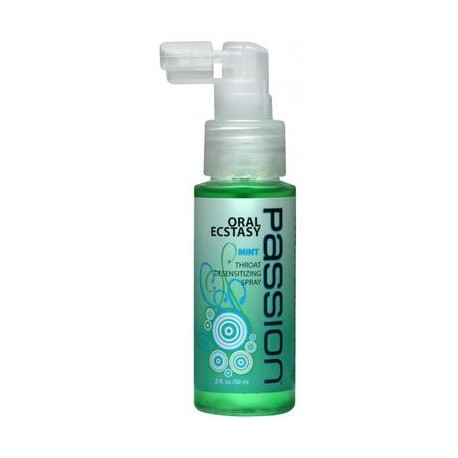 Oral Ecstasy Mint Flavored  Deep Throat Numbing Spray - 2 Oz.