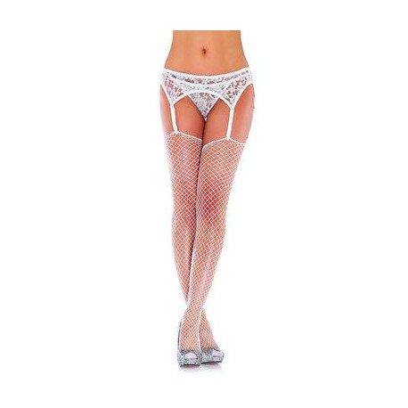 Lace Garterbelt and Thong -  White - One Size 