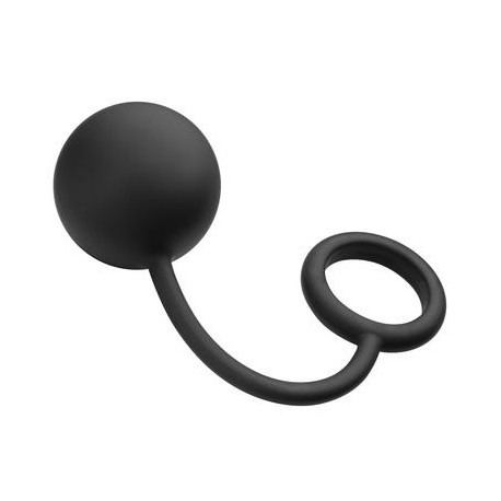 Tom of Finland Silicone Cock Ring with Heavy  Anal Ball 