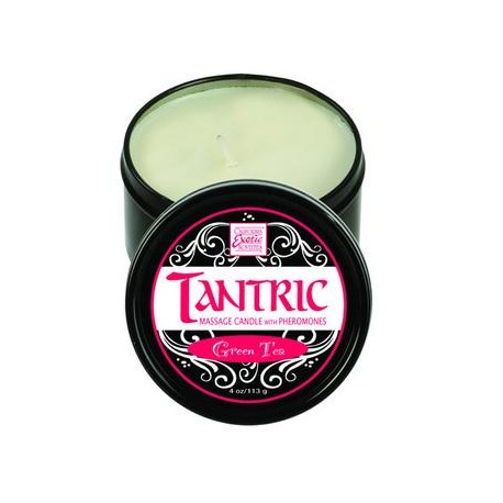 Tantric Soy Massage Candle With Pheromones - Green Tea