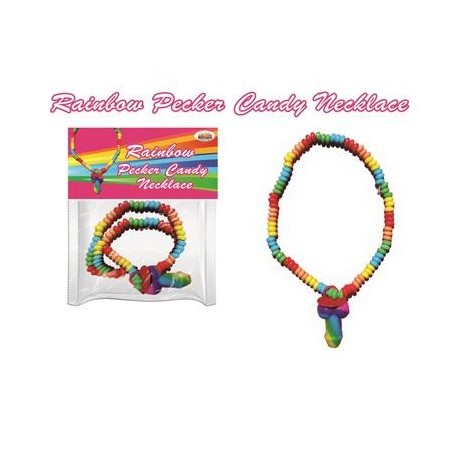 Rainbow Pecker Candy Necklace  