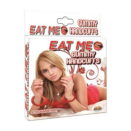 Eat Me Gummy Hand Cuffs - Strawberry 