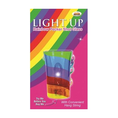 Light Up Rainbow Pecker Shot  Glass 