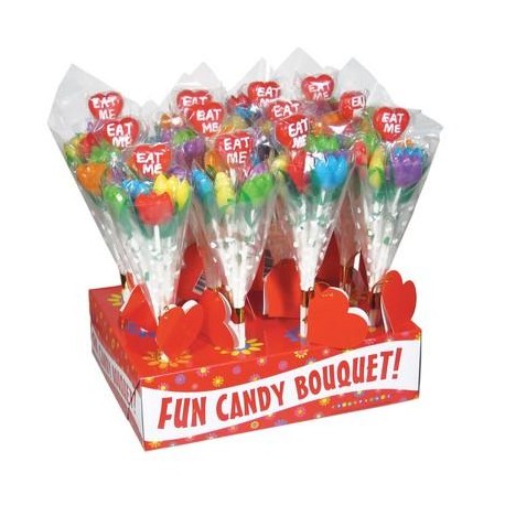 EAT ME!  Candy Tulip Bouquet- 12 Count with Display