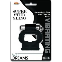 Wet Dreams Super Stud Sling - Black 
