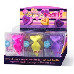 Naughty Candy Hearts - 9  Piece Display - Assorted  Colors