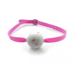 Jawbreaker Ball Gag - Pink PVC Strap