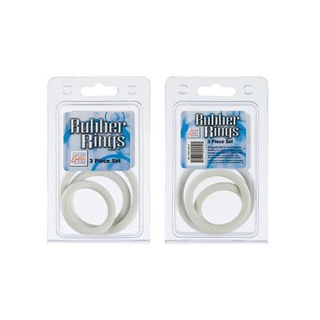 Rubber Rings 3 Piece Set - White 