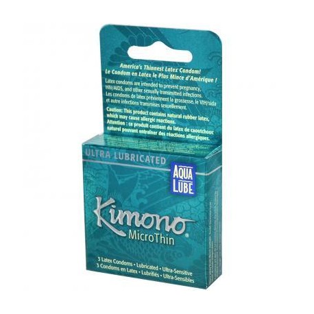 Kimono Micro Thin Ultra Lubricated Condoms - 3 Pack 