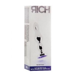 Rich R4 Silver Plug - 4.8 Inch - Dark Purple Sapphire 