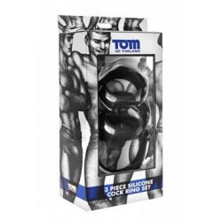 Tom of Fin. 3 Piece Silicone Cock Ring Set 