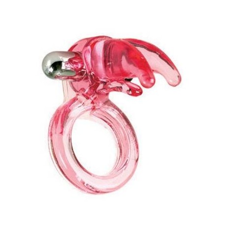 Triple Clit Flicker Vibrating Ring - Red 