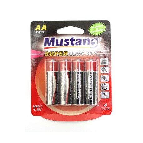Mustang Batteries Aa 4 Pack - Super Heavy Duty 