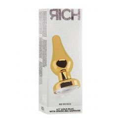 Rich R6 Gold Plug - 4.5 Inch - Clear Sapphire 