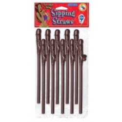Chocolate Dicky Sipping Straws