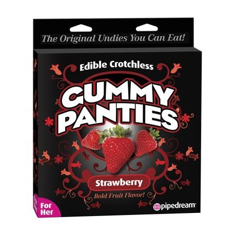 Edible Crotchless Gummy Panties - Strawberry