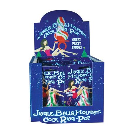 Jingle Balls Holiday Cock Ring Pop - 12 Piece Display