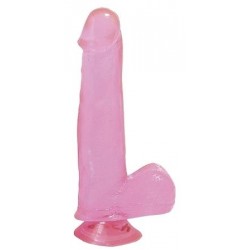 Basix Rubber Works - 7.5-inch Suction Cup Dong - Pink