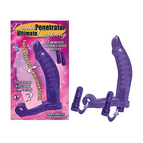 Double Penetrator Ultimate Cockring - Purple