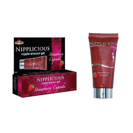 Nipplicious Nipple Arousal Gel - Strawberry Cupcake - 1 Fl. Oz. - Formerly Htp740e