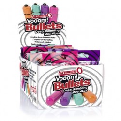 Vooom Bullets Deep Rumbling Mini-vibes - Assorted Colors - 20 Count Display